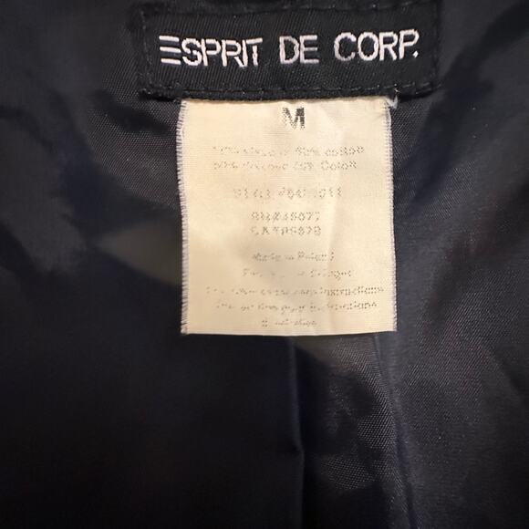 Vintage 90s Y2K  Esprit De Corp Faux Lambs Wool Zip Jacket Size Medium - Picture 5 of 5